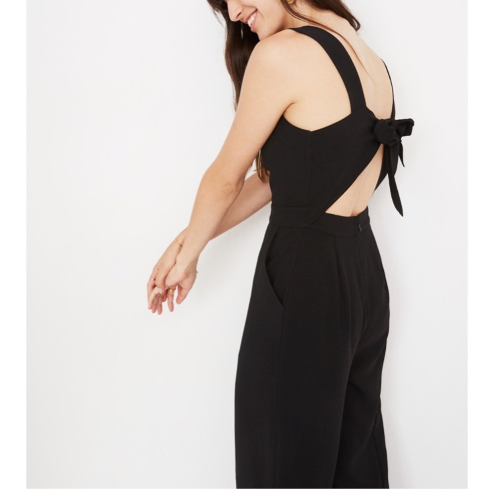 Madewell Apron Bow-Back Jumpsuit